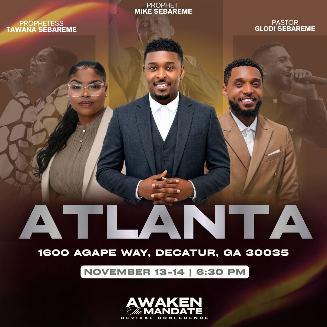 Official Awaken the Mandate Atlanta conference flyer